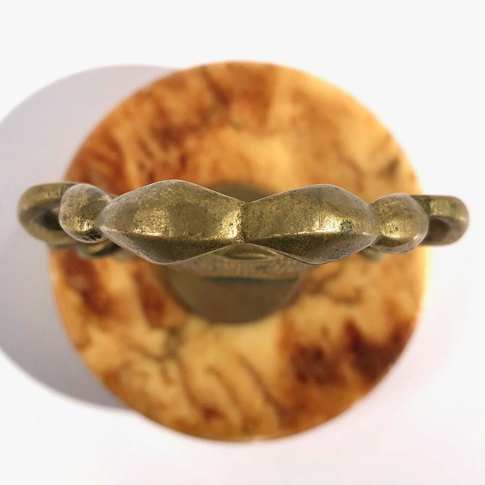 brass crab statue on marble nautical ocean astrological cancer vintage sculpture - Picture 12 of 13